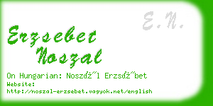 erzsebet noszal business card